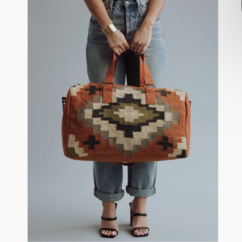 Panache Boho Aztec Duffel Weekender Bag - Picture 2 of 7